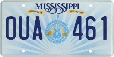 MS license plate OUA461