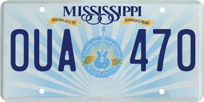 MS license plate OUA470