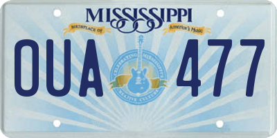 MS license plate OUA477