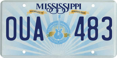 MS license plate OUA483
