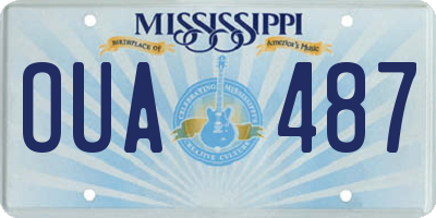 MS license plate OUA487