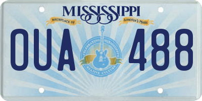 MS license plate OUA488