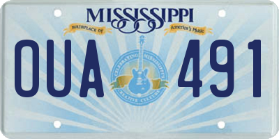 MS license plate OUA491