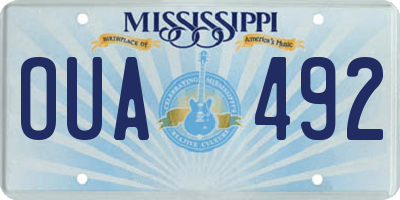 MS license plate OUA492
