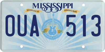 MS license plate OUA513