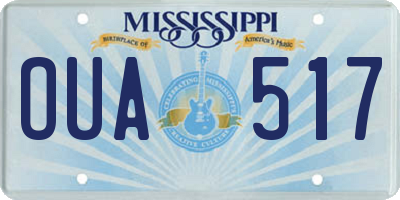 MS license plate OUA517