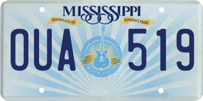 MS license plate OUA519