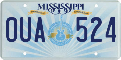 MS license plate OUA524