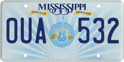 MS license plate OUA532