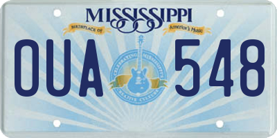 MS license plate OUA548