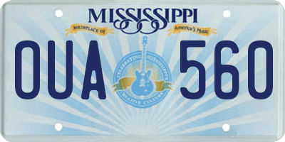 MS license plate OUA560