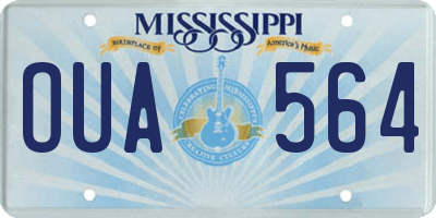MS license plate OUA564