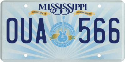 MS license plate OUA566