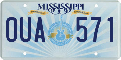 MS license plate OUA571