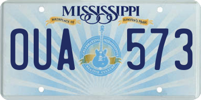 MS license plate OUA573
