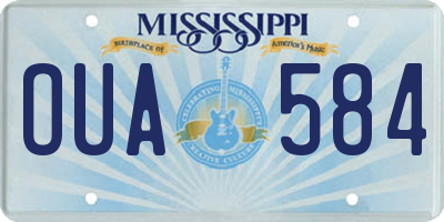 MS license plate OUA584