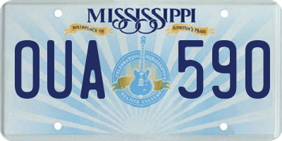 MS license plate OUA590