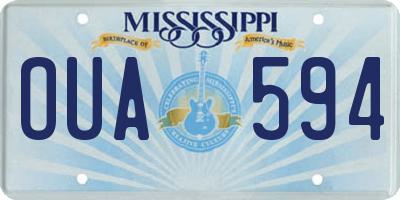 MS license plate OUA594
