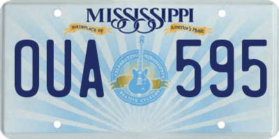 MS license plate OUA595