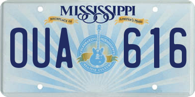 MS license plate OUA616