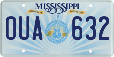 MS license plate OUA632