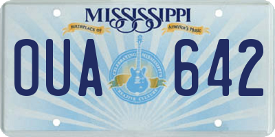 MS license plate OUA642