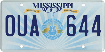 MS license plate OUA644