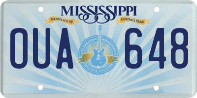 MS license plate OUA648