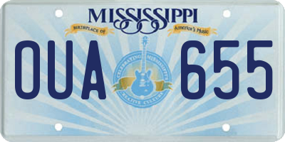 MS license plate OUA655