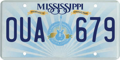 MS license plate OUA679