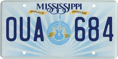 MS license plate OUA684