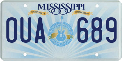MS license plate OUA689