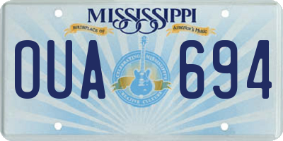 MS license plate OUA694