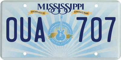 MS license plate OUA707