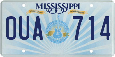 MS license plate OUA714