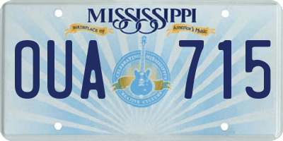 MS license plate OUA715