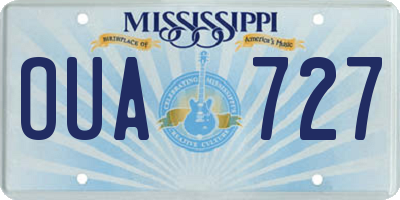 MS license plate OUA727