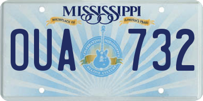 MS license plate OUA732