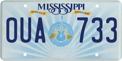 MS license plate OUA733