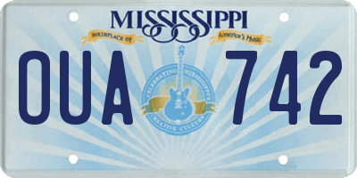 MS license plate OUA742