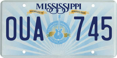 MS license plate OUA745