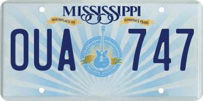 MS license plate OUA747