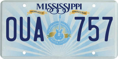 MS license plate OUA757