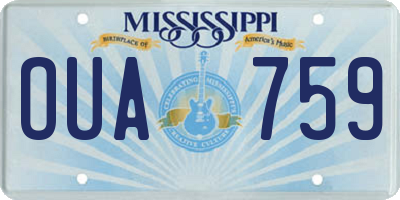 MS license plate OUA759