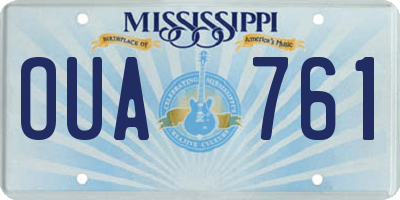 MS license plate OUA761