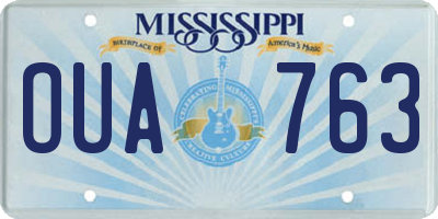 MS license plate OUA763