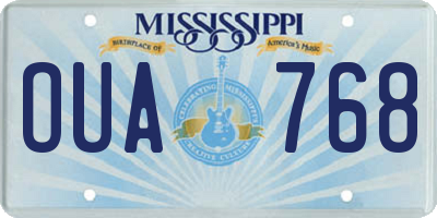 MS license plate OUA768