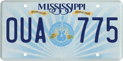 MS license plate OUA775