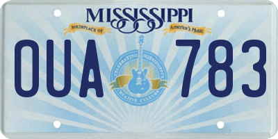 MS license plate OUA783