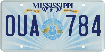 MS license plate OUA784